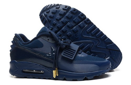 2014 Nike Air Yeezy Ii 2 Sp Max 90 The Devil Series West Mens Shoes All Dark Blue Discount
